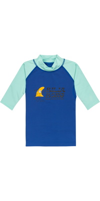 2025 Billabong Junior Waves Korte Mouw Lycra Vest EBTWR03004 - Blue Rinse