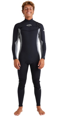 2026 Billabong Heren Absolute Natural 3/2mm Borst Ritssluiting Wetsuit 24AW191506 - Alloy