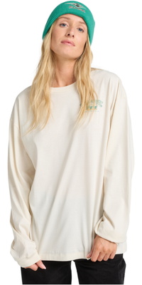 2025 Billabong Dames Paradijs Boog Lange Mouw T-shirt EBJZT00489 - Whitecap
