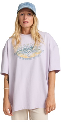 2025 Billabong Dames Kwaliteits Surf T-Shirt EBJZT00504 - Violet Ice