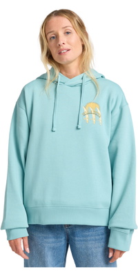 2025 Billabong Dames Klaar En Klaar Pullover Hoodie EBJSF00184 - Misty Blue