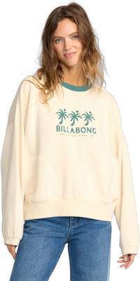 2025 Billabong Womens Triple Palms Sweatshirt 24B463506 - Whitecap