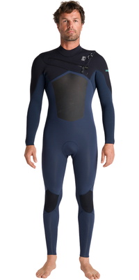 2026 C-Skins Heren NuWave ReWired 3/2mm Borst Ritssluiting Wetsuit C-NRW32MCZ - Bluestone X / Black