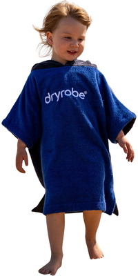 2026 Dryrobe Junior Badjas Met Capuchon Van Biologisch Katoen V3DRJOCTR - Navy Blue