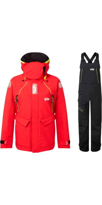 2026 Gill Dames OS2 Offshore Jas En Broek Zeilpak GWOOJATCSRB - Rood / Black