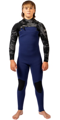 2025 Gul Junior Yulex Flexor 3/2mm Borst Ritssluiting Wetsuit FX1228-BLSM - Blue / Smoke