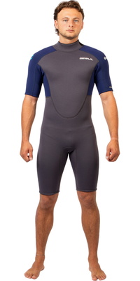 2026 Gul Heren Response Natur 3/2mm Rug Ritssluiting Shorty Wetsuit RE3319-GYBL - Grey / Blue