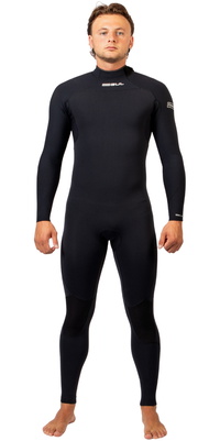 2026 O'Neill Heren Hyperfreak 5/4mm Borst Ritssluiting Wetsuit 5345 - Black | Watersports Outlet