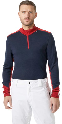 2025 Helly Hansen Heren Lifa Merino Midweight Half Zip Base Layer 49363 - Navy