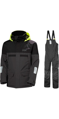 2026 Helly Hansen Heren Pier 4.0 Jacket & Bib Sailing Suit HHMPJAPBBE - Ebony
