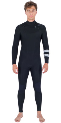 2026 Hurley Mens Advant 3/2mm Chest Zip Wetsuit MFS0013322 - Black