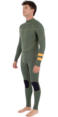 2025 Hurley Heren Advant 4/3mm Rug Ritssluiting Wetsuit MFS0000403 - Cargo