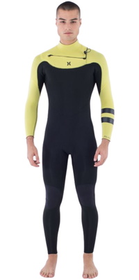 2025 Hurley Heren Plus NIC II 4/3mm Borst Ritssluiting Wetsuit MFS0014413 - Cream