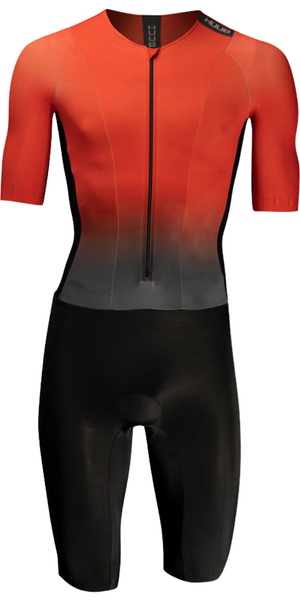 Lo.gas Pro Trisuit triatlonpak voor heren, korte mouwen, voor ironman-races en triatlon-wedstrijden, hoogwaardig triatlon-pak voor heren, Oranje 1, XXL