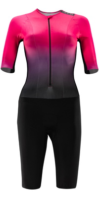 2026 Huub Dames Collective Trisuit TCWLCRBW - Black / Rose Fade