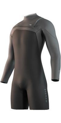 2026 Mystic Heren Motion 3/2mm Longarm Voorkant Ritssluiting Shorty Wetsuit 35000.250013 - Black