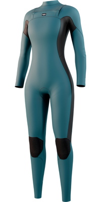 2026 Mystic Dames Haven 4/3mm Borst Ritssluiting Wetsuit 35000.250046 - Teal