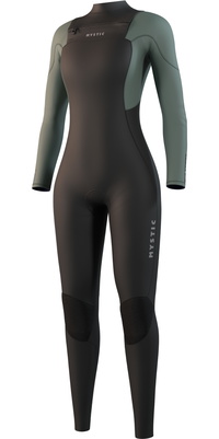 2026 Mystic Dames Star 3/2mm Borst Ritssluiting Wetsuit 35000.250052 - Dark Olive