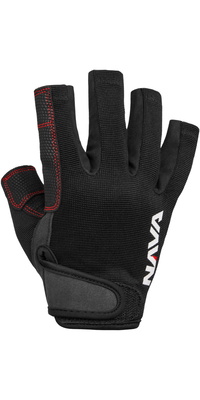 2026 Nava Performance Nava Club Korte Vinger Zeilhandschoenen NAVACGSF01 - Black
