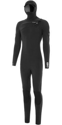2026 Nyord Heren Solu Yulex 6/5/4mm Met Capuchon Borst Ritssluiting Wetsuit SOLM654HD001 - Black