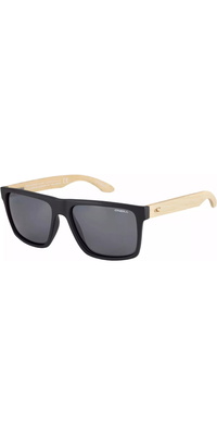 2026 O'Neill Sunglasses HARWOOD 2.0 ONS-HARWOOD2.0-104P - Black / Bamboo / Smoke Silver Flash