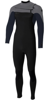 2026 ONeill Heren Epic 4/3mm Borst Ritssluiting Wetsuit 5647 - Black / Slate / Smoke