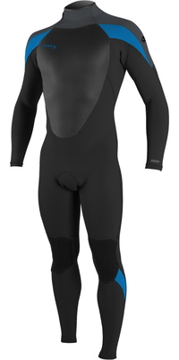 2026 ONeill Heren Epic 5/4mm Rug Ritssluiting Wetsuit 4217B - Black / Graphite / Bali Blue