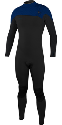 2025 O'Neill Heren Hyperfreak Comp 4/3mm Zipless Wetsuit 4971 - Black / Twilight Blue