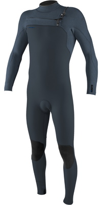 2025 ONeill Heren Hyperfreak Wind 4/3+mm Borst Ritssluiting Wetsuit 5628 - Dark Orion / Copen Blue