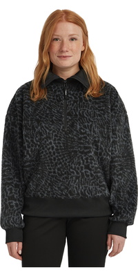 2025 ONeill Dames Onmisbare Trui Met Halve Rits Fleece 1350089 - Black Animalica