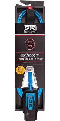 2025 Ocean And Earth 9’0 One-Xt Lange Longboard Knieschijf Comp Leash LK90XTBLU - Blue