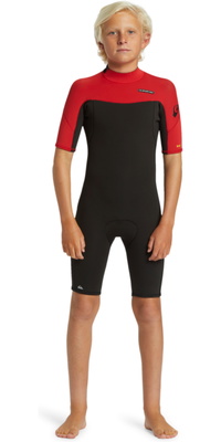 2026 Quiksilver Junior Everyday Sessions 2/2mm Rug Ritssluiting Shorty Wetsuit EQBW503025 - High Risk Red