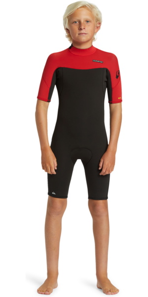Yikayin 2-delig 2 mm duikpak voor jongens en meisjes - Thermisch badpak met lange mouwen shorts - Warm houden - Zonwering - Ritssluiting aan de voorkant - Ultra