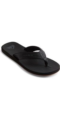 2025 Quiksilver Mens Carver Nubuck Sandals AQYL100623 - Solid Black
