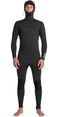 2025 Quiksilver Heren Everyday Sessions 5/4/3mm Borst Ritssluiting Met Capuchon Wetsuit 25AW203504 - Black