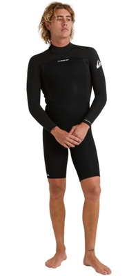 2026 Quiksilver Heren Prologue 2/2mm Lange Mouwen Rug Ritssluiting Wetsuit EQYW403024 - Black