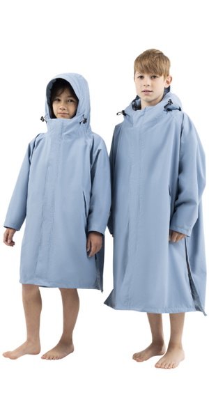 Hiturbo Luierbadjas, poncho badhanddoek met capuchon voor strand, zwemmen, surfen, roze en grijs, eenheidsmaat
