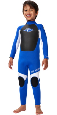 2026 Rip Curl Groms Omega 3/2mm Rug Ritssluiting Wetsuit 002TFS - Blue