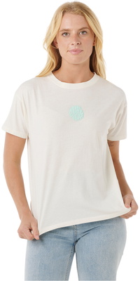 2025 Rip Curl Womens Icons Of Surf Relaxed Tee 0EGWTE - Shell