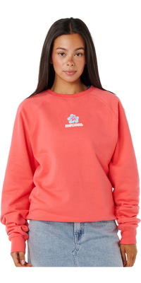 2025 Rip Curl Dames Luxe Surf Raglan Relaxed Crew 0ARWFL - Watermelon