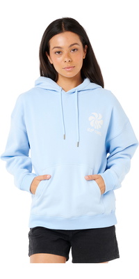 2025 Rip Curl Dames Shore Break Heritage Hoodie 0AKWFL - Light Blue