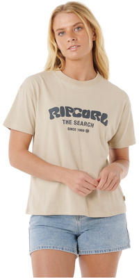 2025 Rip Curl Surf Puff Relaxed Tee 0HXWTE - Dames Natural
