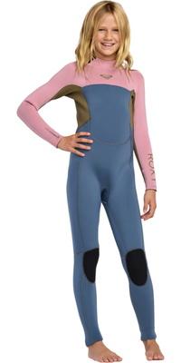2026 Roxy Junior Prologue+ 4/3mm Rug Ritssluiting Wetsuit 26RW213508 - Ash
