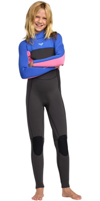2026 Roxy Junior Prologue+ 4/3mm Rug Ritssluiting Wetsuit 26RW213508 - Cobalt