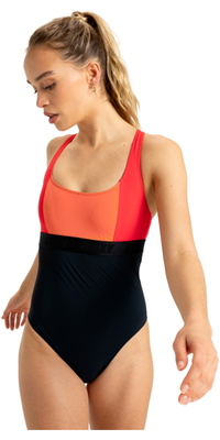 2025 Roxy Dames Active Colorblock One Piece ERJX103711 - Anthracite