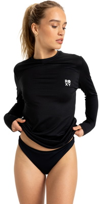 2025 Roxy Womens Happy Waves Long Sleeve Surf Tee ERJWR03849 - Anthracite