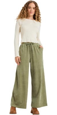 2026 Roxy Dames Lekeitio Gebreide Broek ERJNP03691 - Oil Green