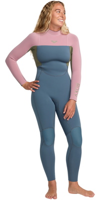 2026 Roxy Dames Prologue+ 3/2mm Rug Ritssluiting Wetsuit 26BW213514 - Ash