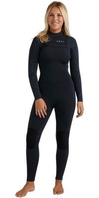 2025 Roxy Dames Swell Natural 3/2mm Borst Ritssluiting Wetsuit 26BW213508 - Animal Print
