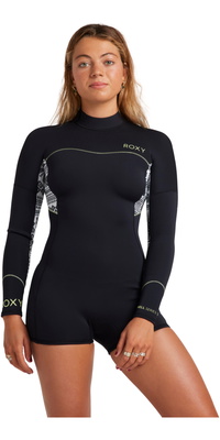2026 Roxy Dames Swell Series 2mm Lange Mouwen Rug Ritssluiting Lentepak Wetsuit ERJW403054 - Egret Mo Rockin Vibes